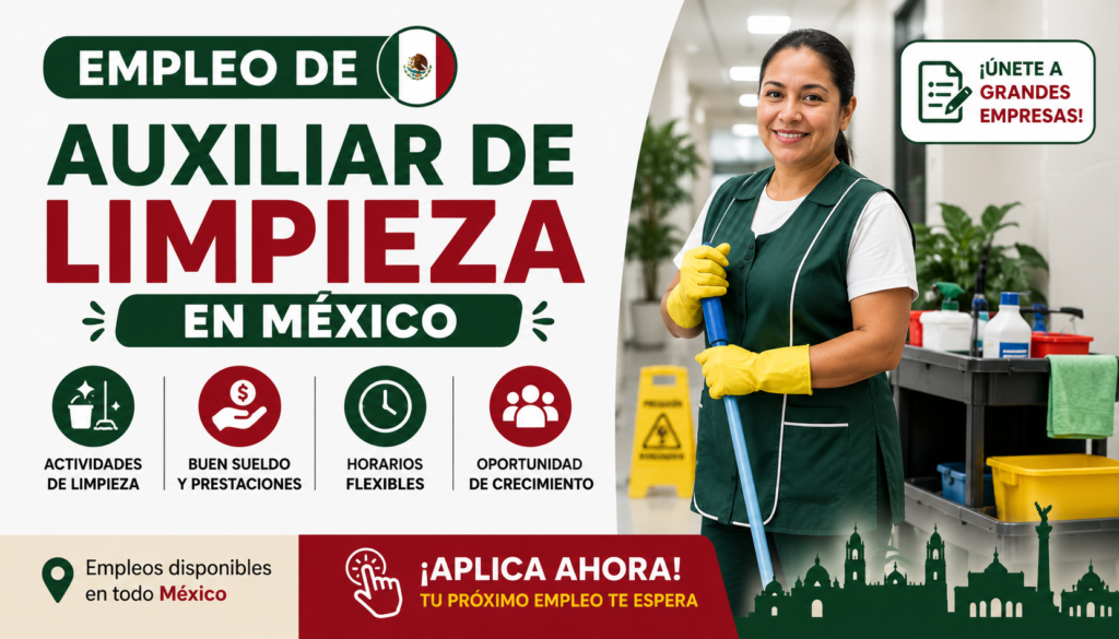 Empleo de Auxiliar de Limpieza en México