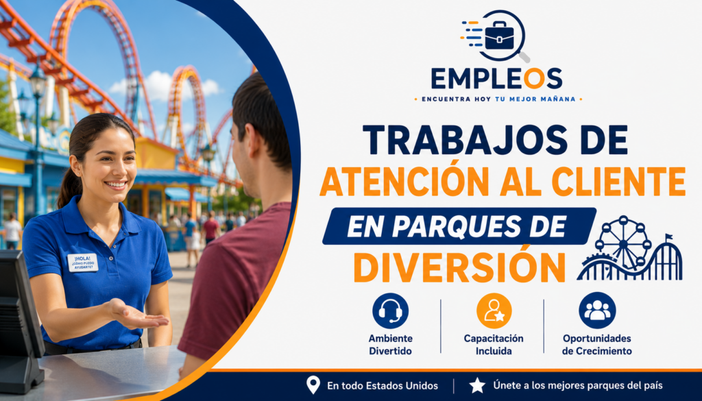 Trabajos de Atención al Cliente en Parques de Diversiones