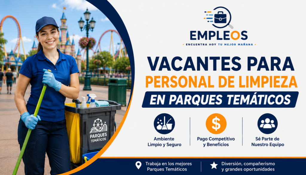 Vacantes para Personal de Limpieza en Parques Temáticos